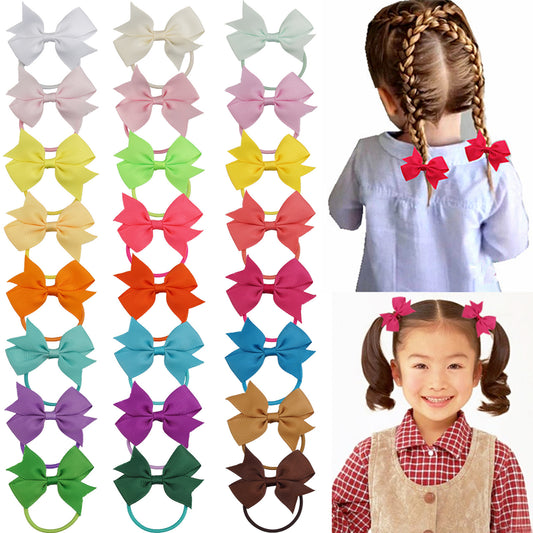 Cross-Border Children's Hair Accessories Amazon 2.2-Inch Swallowtail Bow Hair Tie Hair Accessory Girls' Rubber Band - image 1
