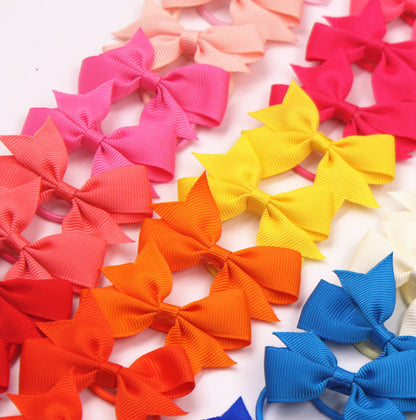 Cross-Border Children's Hair Accessories Amazon 2.2-Inch Swallowtail Bow Hair Tie Hair Accessory Girls' Rubber Band - image 3