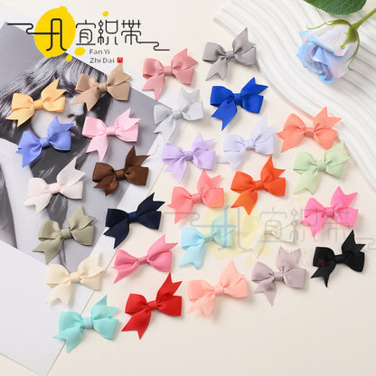 Cross-Border Hot-Selling Ribbed Swallowtail Bow Accessories Handmade Hair Accessories DIY Phone Case Gift Box Decoration - image 1