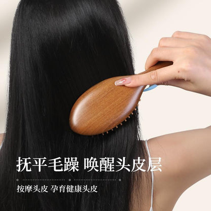 Sandalwood Air Cushion Comb, Massage Airbag Comb, Head Meridian Wooden Comb, Women's Special Long Hair Scalp Home Massage Comb - image 4