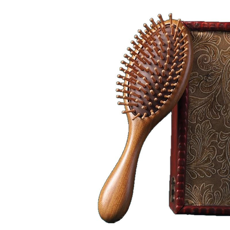 Sandalwood Air Cushion Comb, Massage Airbag Comb, Head Meridian Wooden Comb, Women's Special Long Hair Scalp Home Massage Comb - image 5