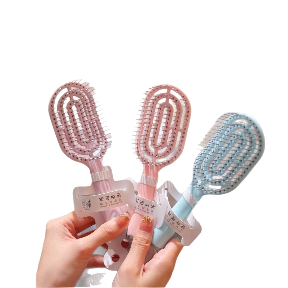 Hollow-Out Rib Comb, Compact and Portable, Perfect for Curling Hair and Creating Volume at the Crown, Cushion Brush for Home Use - image 5