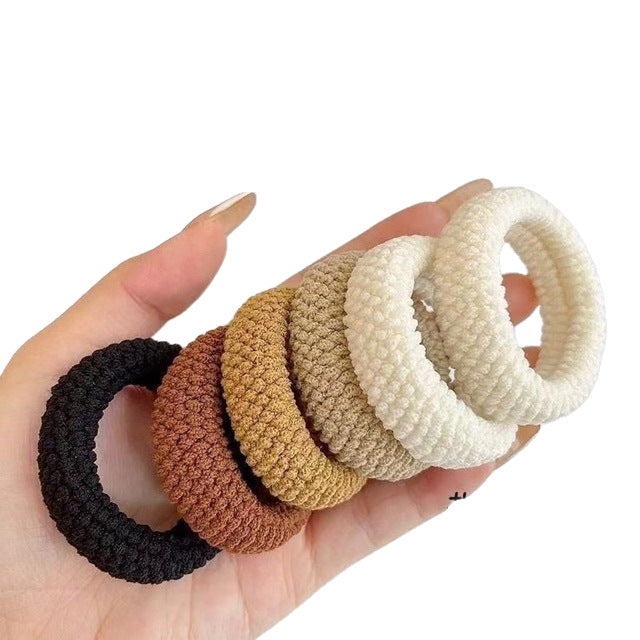 New Thickened High Ponytail Hair Tie Seamless Hair Tie Simple Bun Hair Tie Adult Hair Rope Hair Ring Hair Loop - image 5