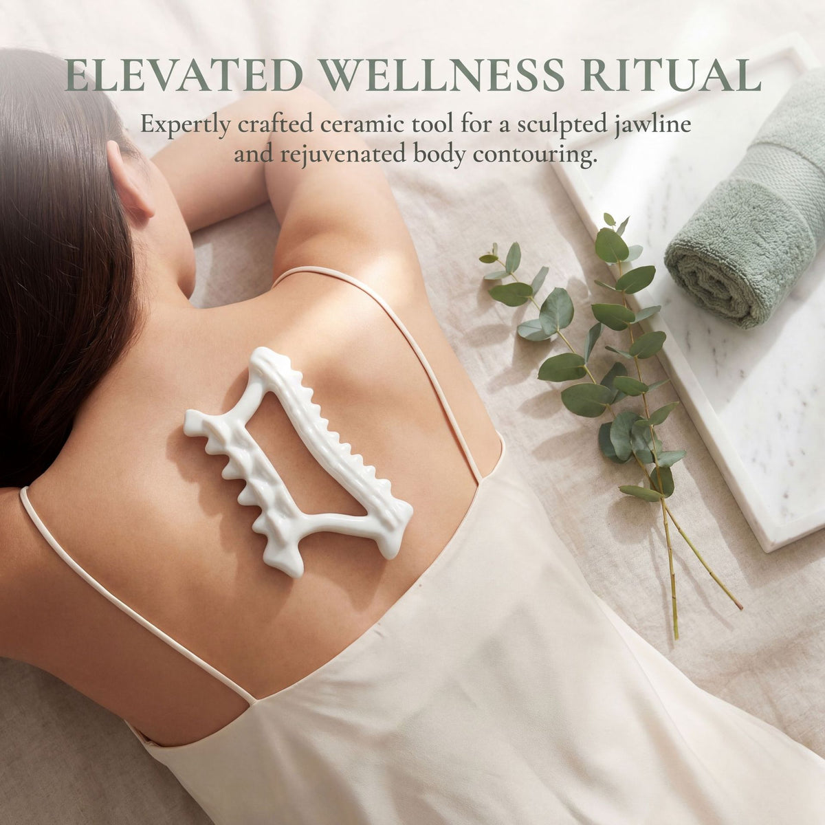 Ceramic Facial Scraping Beauty Board Tool, Meridian Brush, Acupoint Massage Stick, Facial Massager, Scalp Massage Comb - image 4