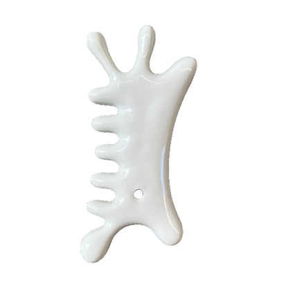 Ceramic Facial Scraping Beauty Board Tool, Meridian Brush, Acupoint Massage Stick, Facial Massager, Scalp Massage Comb - image 5