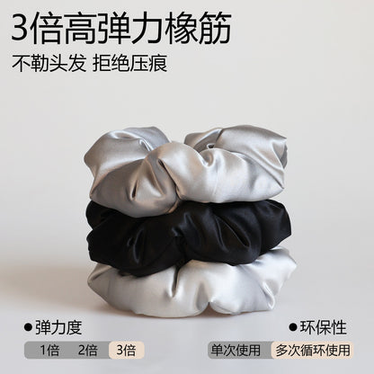 100% Silk Hair Tie, 30 Momme Pillow-Sized Scrunchie with Cotton Filling, Sleep Hair Tie, Mulberry Silk Hair Accessory - image 2