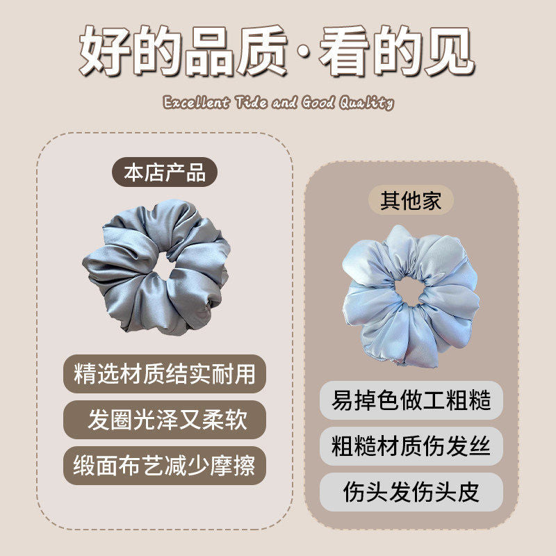 Extra-Large Satin Hair Tie for Women, High-End Luxury Style, Silk Hair Rope, Pillow Filling, Sleep-Friendly, Non-Damaging Hair Accessory - image 3