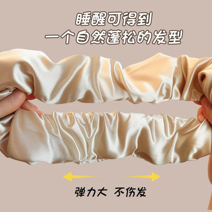 Extra-Large Satin Hair Tie for Women, High-End Luxury Style, Silk Hair Rope, Pillow Filling, Sleep-Friendly, Non-Damaging Hair Accessory - image 4
