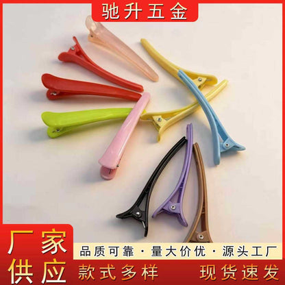 Candy-Colored Hair Clips Plastic DIY Bangs Clips Ins-Style Pointed Clips Duckbill Clips Side Hairpins Hair Accessories for Women 8cm - image 1