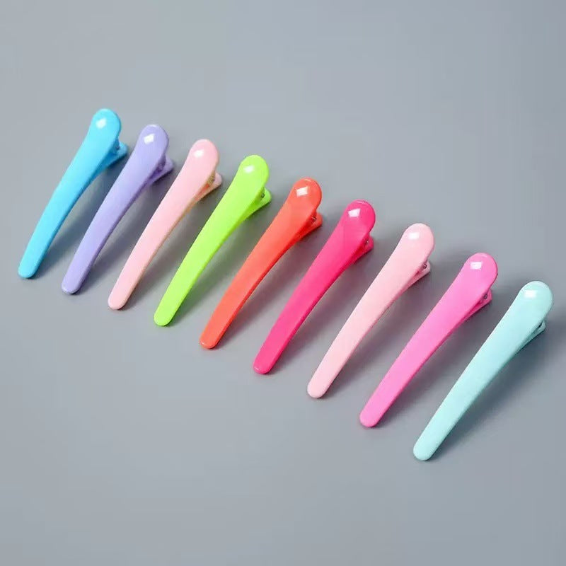 Candy-Colored Hair Clips Plastic DIY Bangs Clips Ins-Style Pointed Clips Duckbill Clips Side Hairpins Hair Accessories for Women 8cm - image 2