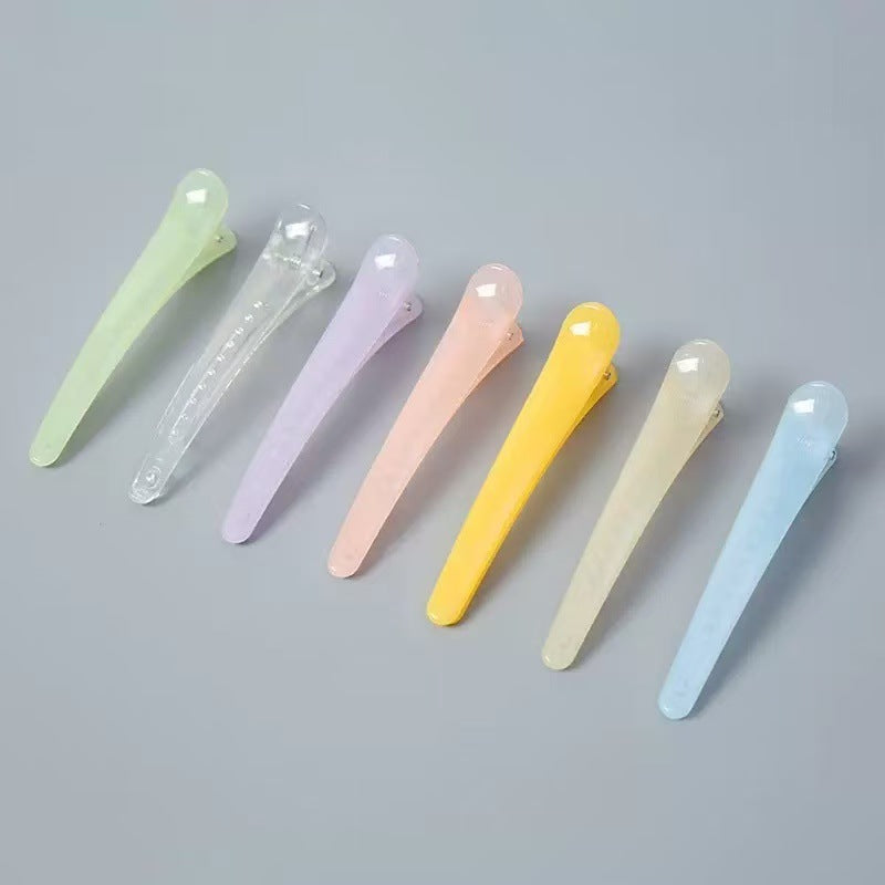 Candy-Colored Hair Clips Plastic DIY Bangs Clips Ins-Style Pointed Clips Duckbill Clips Side Hairpins Hair Accessories for Women 8cm - image 3
