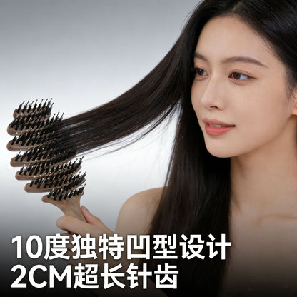 Comb with Pine Cone Bristles for Hair Care, Massage Scalp, Smooth Hair, Add Volume, Air Cushion, Women's Special Comb for Scalp Massage - image 2