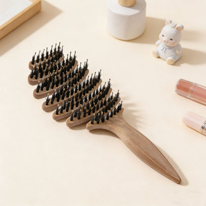 Comb with Pine Cone Bristles for Hair Care, Massage Scalp, Smooth Hair, Add Volume, Air Cushion, Women's Special Comb for Scalp Massage - image 3