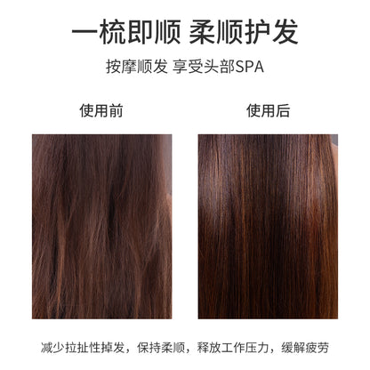 Comb with Pine Cone Bristles for Hair Care, Massage Scalp, Smooth Hair, Add Volume, Air Cushion, Women's Special Comb for Scalp Massage - image 4