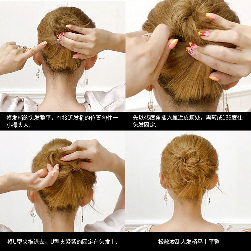 U-Shaped Hair Clip, Black Hairpin for Makeup Artists, Hair Clip for Fixing Hair, Hair Accessory, Hairpin - image 2