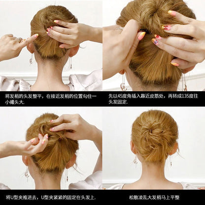 U-Shaped Hair Clip, Black Hairpin for Makeup Artists, Hair Clip for Fixing Hair, Hair Accessory, Hairpin - image 2