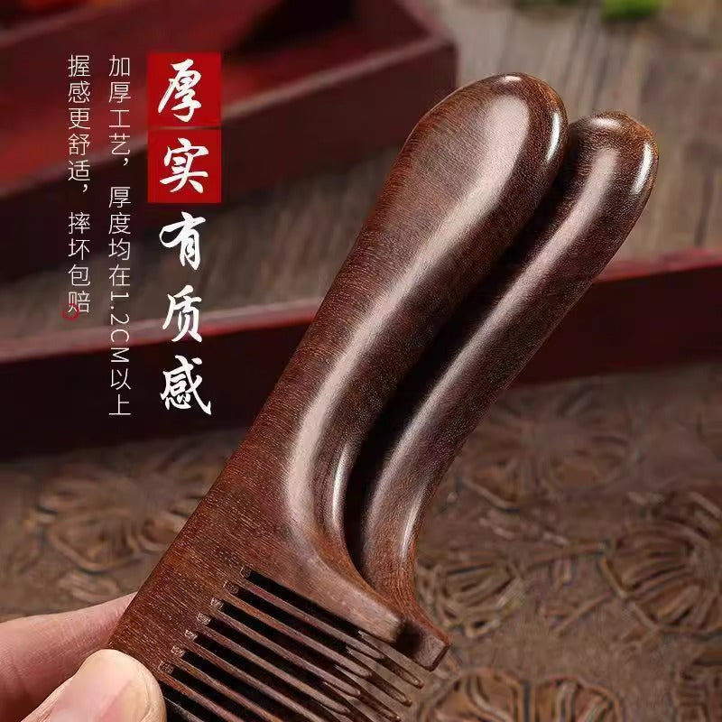 Sandalwood Comb for Smoothing Hair, Suitable for Men, Children, Girls, and Professionals, with Large, Wide, and Fine Teeth - image 2