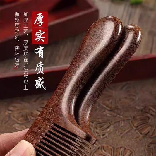 Sandalwood Comb for Smoothing Hair, Suitable for Men, Children, Girls, and Professionals, with Large, Wide, and Fine Teeth - image 2