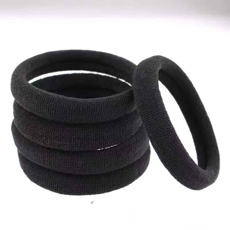 Black Hair Ties 2Cm/3Cm/4Cm/5Cm High Elasticity Rubber Bands Simple Versatile Durable Hair Ropes Wholesale - image 5