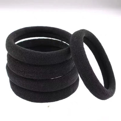Black Hair Ties 2Cm/3Cm/4Cm/5Cm High Elasticity Rubber Bands Simple Versatile Durable Hair Ropes Wholesale - image 5