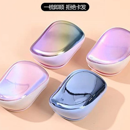 Princess Comb, Hair Smoothing Comb for Children, Anti-Static, Fluffy, Tangle-Free Air Cushion Comb, Head and Scalp Massage, Electroplated - image 3