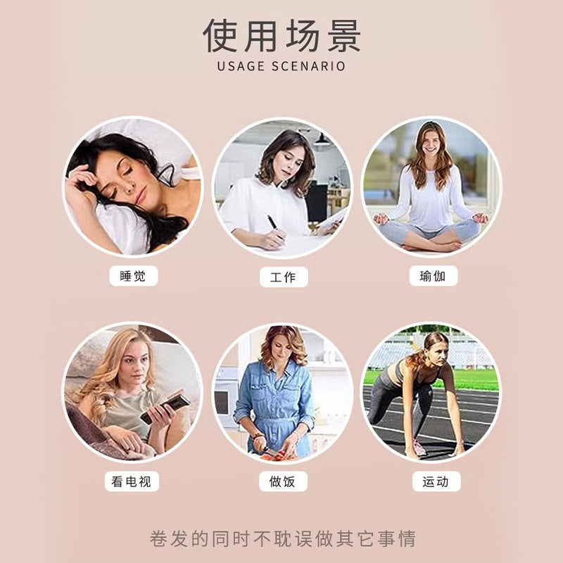 No-heat curling rod set, lazy sleep curler, large wave satin sleep cap, hair care curling tool, cross-border model - image 4
