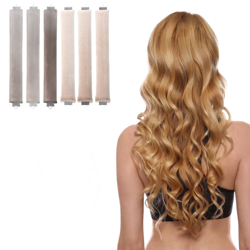 No-heat curling rod set, lazy sleep curler, large wave satin sleep cap, hair care curling tool, cross-border model - image 5