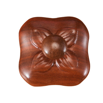 Sandalwood Four-Leaf Clover Comb with Wide Teeth for Smoothing Hair, Souvenir Gift, Scalp Meridian Massage, High Crown Hairbrush, Small Wooden Comb - image 5