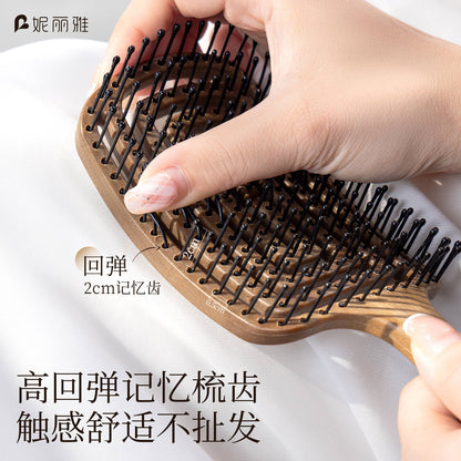 Niliya Hollow Massage Comb Air Cushion Comb for Women, High Crown Volumizing Comb, Anti-Static Hair Comb, Ribbed Comb - image 4