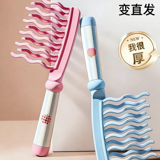 Double-Row Wavy Tooth Comb with Large Teeth for Curly Hair, Wide Teeth That Prevent Tangling, Smoothing Comb for Women with Long Hair, Special Anti-Static Comb - image 1