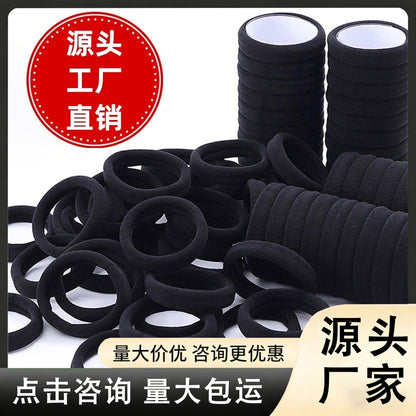 Black Hair Ties Wholesale, Hair Bands for Women, Korean Style High Elasticity Hair Bands That Don'T Damage Hair, Rubber Bands for High Ponytails, Hair Accessories - image 1