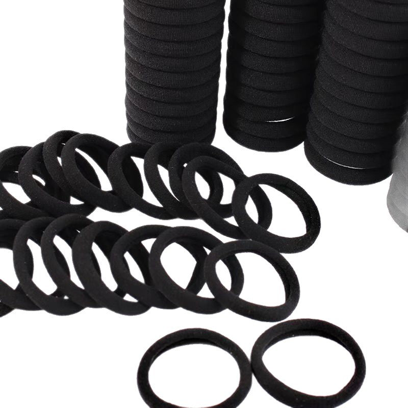 Black Hair Ties Wholesale, Hair Bands for Women, Korean Style High Elasticity Hair Bands That Don'T Damage Hair, Rubber Bands for High Ponytails, Hair Accessories - image 2
