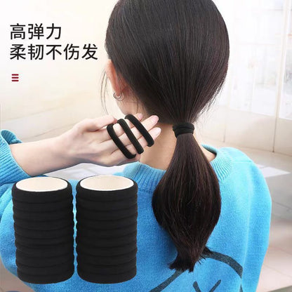 Black Hair Ties Wholesale, Hair Bands for Women, Korean Style High Elasticity Hair Bands That Don'T Damage Hair, Rubber Bands for High Ponytails, Hair Accessories - image 4