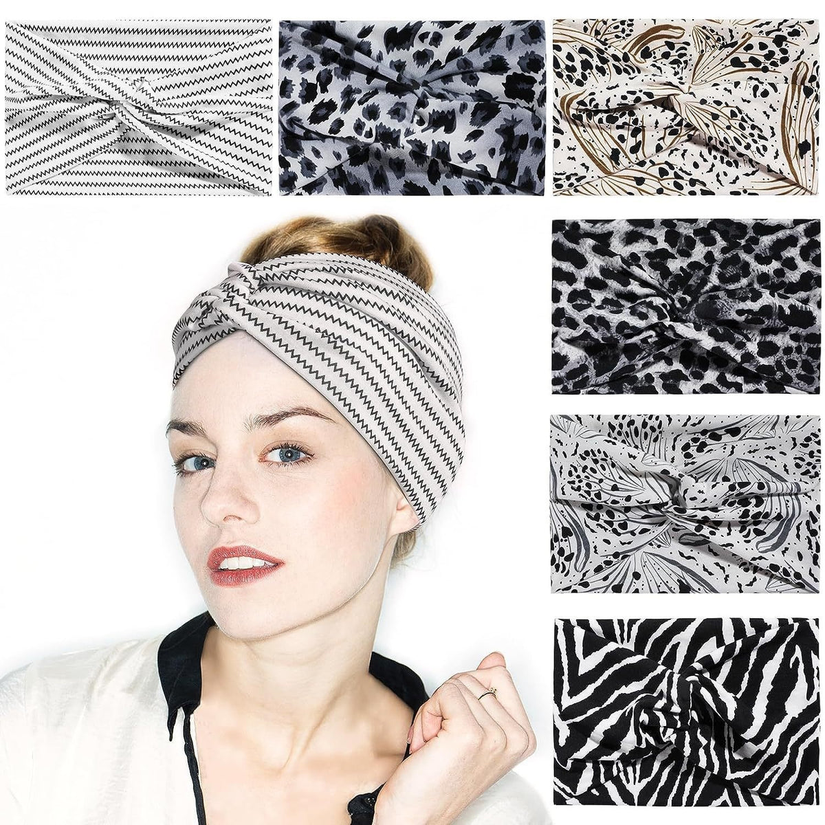 European and American New Style Ultra-Wide Women's Hairband, Elastic Cross Hair Accessory, Yoga Running Sports Sweat-Absorbing Forehead Protector Hairband - image 2
