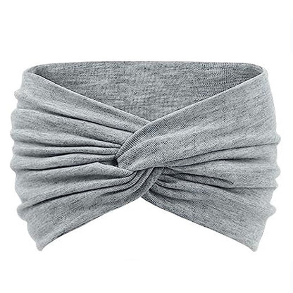 European and American New Style Ultra-Wide Women's Hairband, Elastic Cross Hair Accessory, Yoga Running Sports Sweat-Absorbing Forehead Protector Hairband - image 5