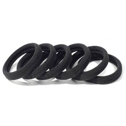 Single-piece wholesale black hair ties for women, Korean style, high elasticity, non-damaging rubber bands for high ponytails, baby hair accessories - image 5