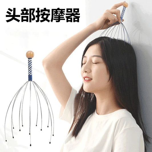 Octopus head massager, five-claw scalp scratcher, itch-relief tool, home daily use for head, neck, and scalp - image 1