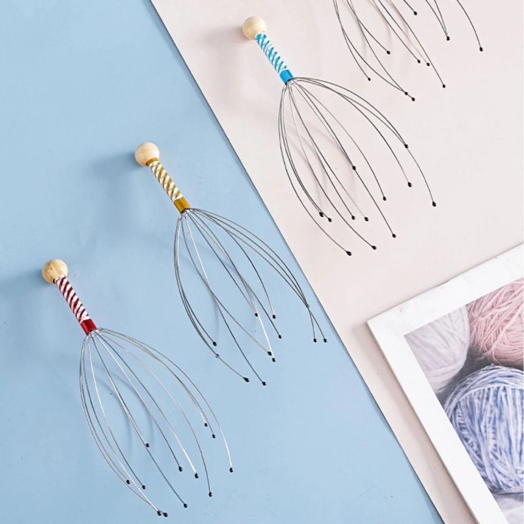 Octopus head massager, five-claw scalp scratcher, itch-relief tool, home daily use for head, neck, and scalp - image 4