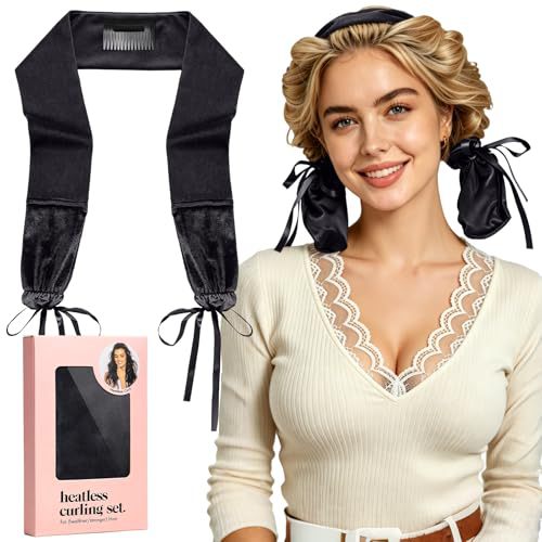 Amazon's Heatless Curling Iron, Lazy Sleep Curling Tool, Curling Wand with Comb, Upgraded Version Curling Roller Set - image 1