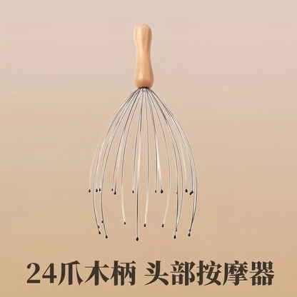 Octopus Head Massager Ear Cleaning Scalp Scratching Itch Massage Meridian Combing Tool Stainless Steel - image 3
