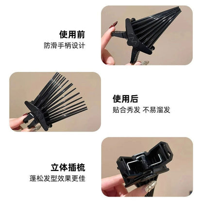 Bangs positioning clip for face washing and makeup, hair root fixing and volumizing clip, women's high crown magic tool, traceless hair clip, hair accessory - image 3