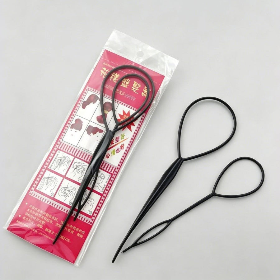 Hair Styling Tools for Adults and Children, Women's Hair Bun Maker, Hair Braiding Tools, Bun Maker, Hair Needle, Hair Threading Needle - image 1