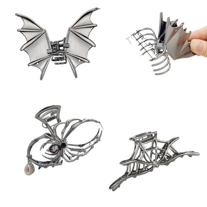 Halloween Hair Clip with Unique Design, Spider Web Claw Clip, Cross-Border Hair Accessory for the Back of the Head, Shark Clip, Spider Hairpin - image 5