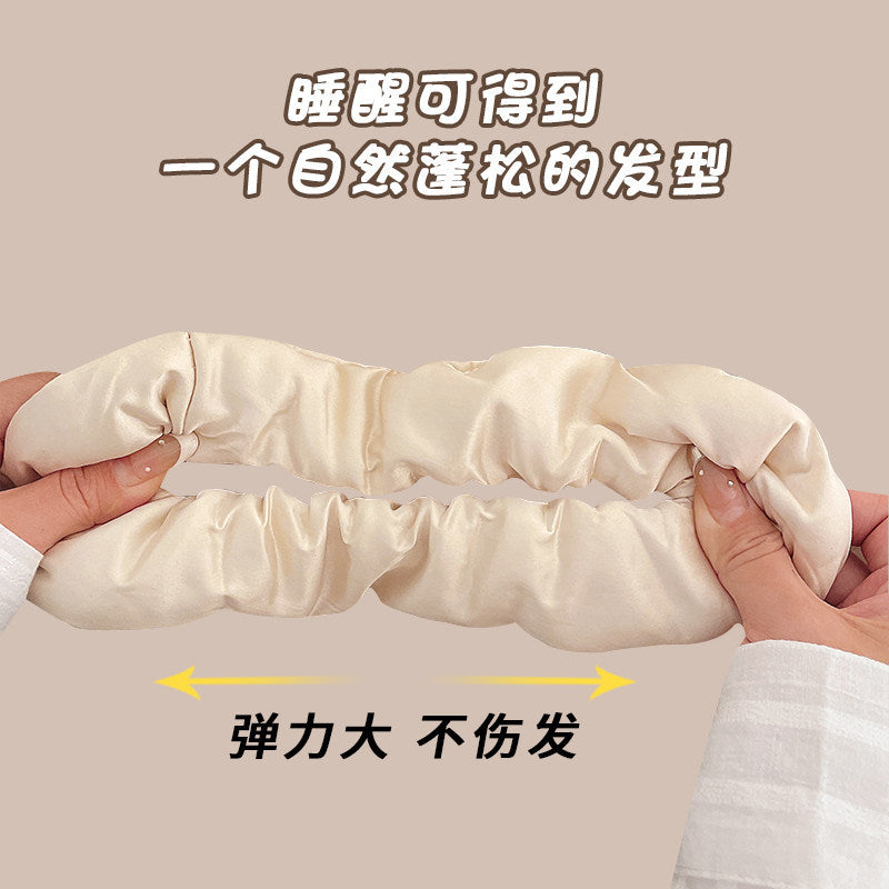 Sleep Pillow Hair Tie for Women, High-End Satin Oversized Scrunchie, Filled with Cotton, Does Not Damage Hair, Silk Hair Rope Hair Accessory - image 4