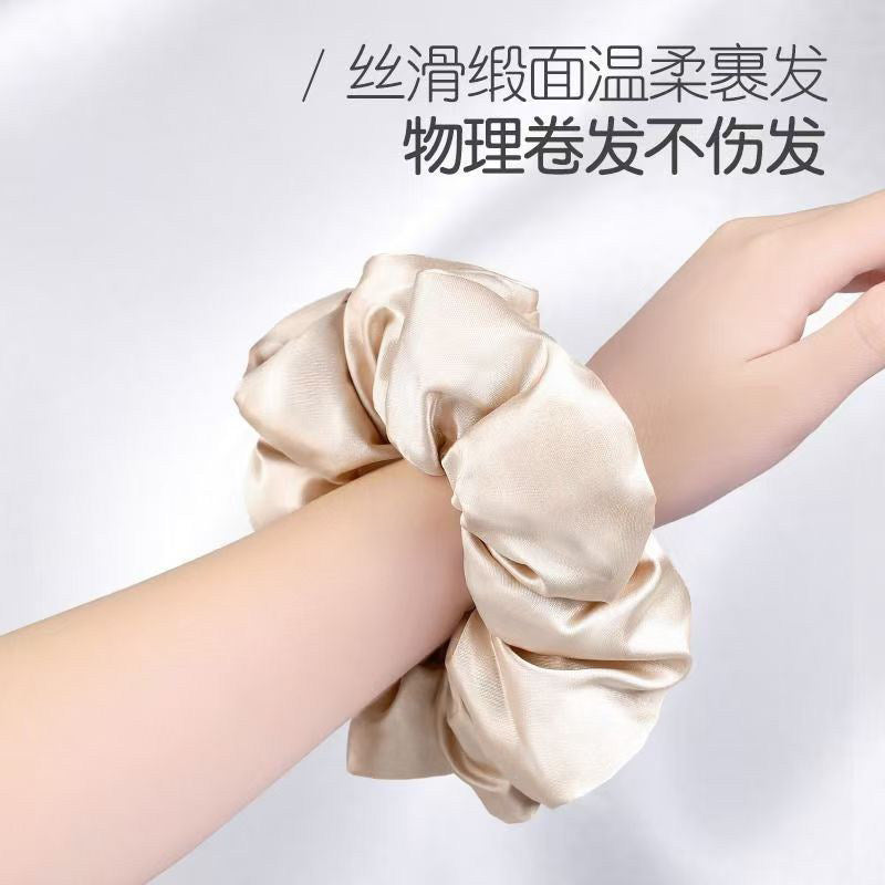 Sleep Pillow Hair Tie for Women, High-End Satin Oversized Scrunchie, Filled with Cotton, Does Not Damage Hair, Silk Hair Rope Hair Accessory - image 5