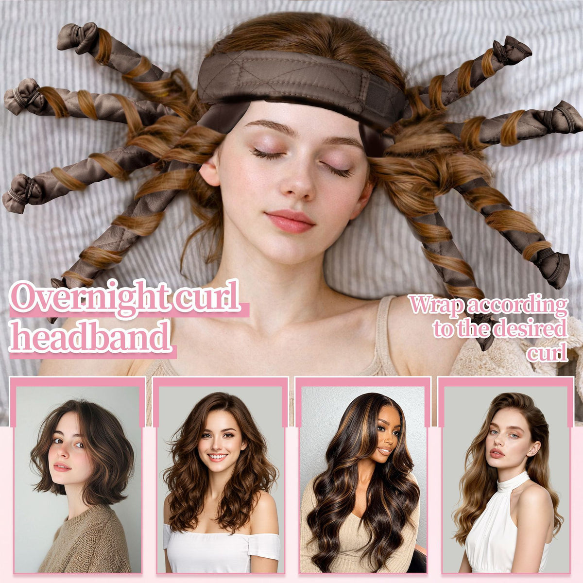 Cross-Border Octopus Lazy Hair Curler, No Damage to Hair, Overnight Sleep Curling Magic Tool, Overnight Sleep Styling for Big Waves, Heat-Free Curling Wand - image 1