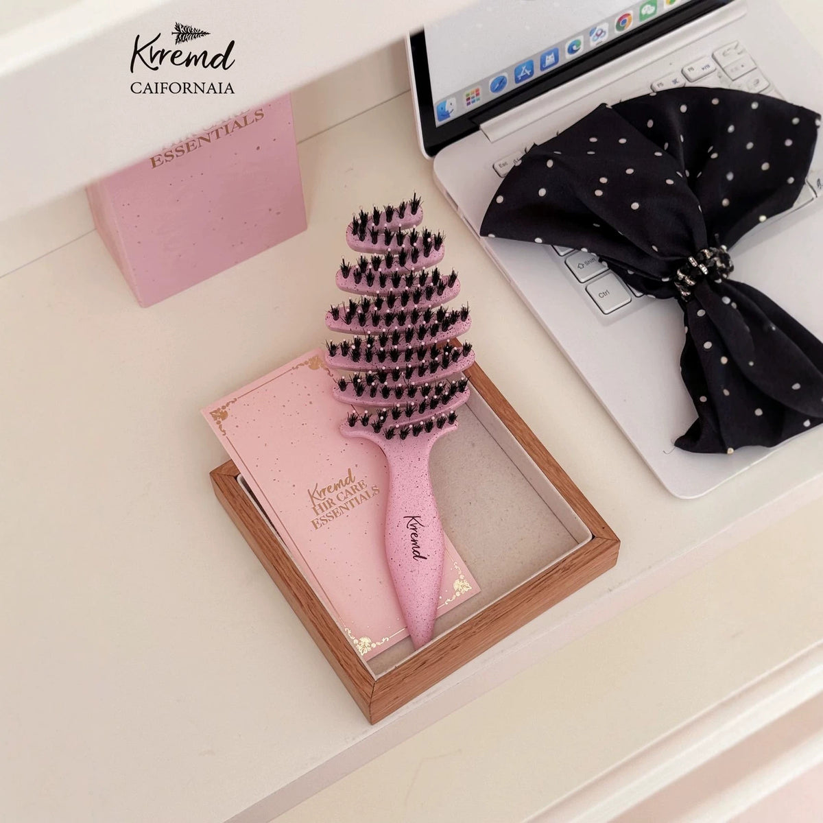 Comb with Pine Cone Bristles for Hair Care, Massage Scalp, Smooth Hair, Fluffy Cushion, Women's Special Comb for Scalp Massage - image 3