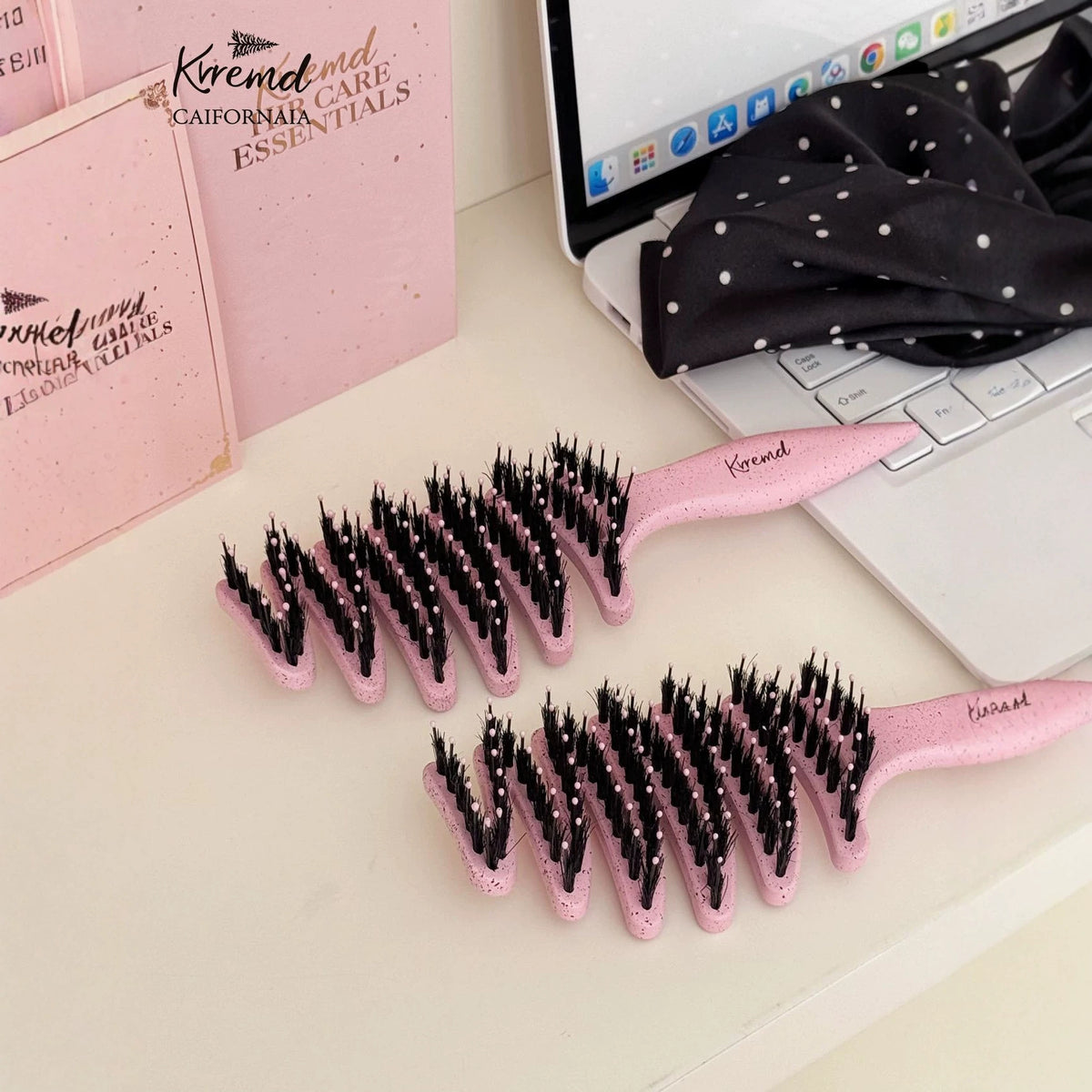 Comb with Pine Cone Bristles for Hair Care, Massage Scalp, Smooth Hair, Fluffy Cushion, Women's Special Comb for Scalp Massage - image 4