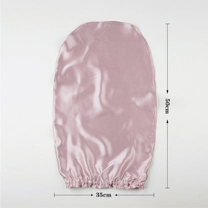 Cross-Border Long Silk Sleep Cap, 100% Mulberry Silk Sleep Cap, Home Hair Care Cap, Long Hair Cap, 19 Momme Silk Long Cap - image 4
