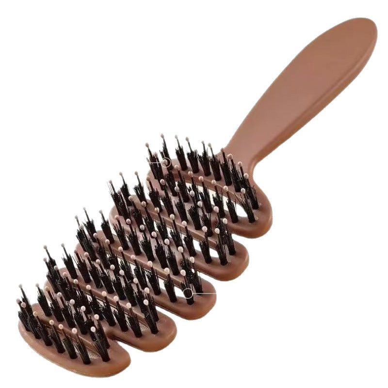 2026 Hot-Selling Pine Cone Boar Bristle Hairbrush, Hair Care Comb, Volumizing Massage Headbrush, Anti-Static Massage Rib Comb Now Available - image 5